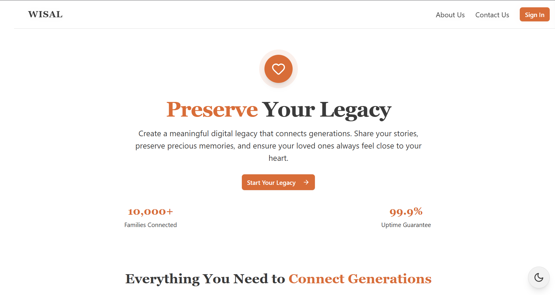 Digital Legacy Website